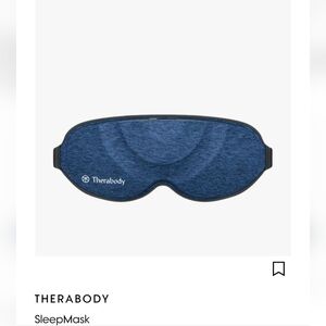 Therabody Blue Contoured Blackout Sleep Mask with Adjustable Strap